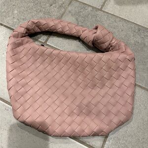 Woven Knot Handle Bag - Pink